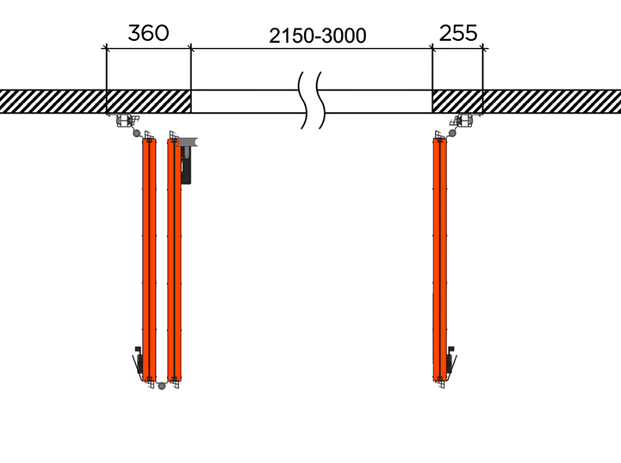Схема открывания 2 + 1.